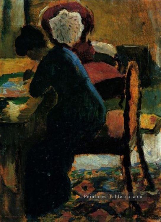 Elisabeth au bureau August Macke Peintures à l'huile